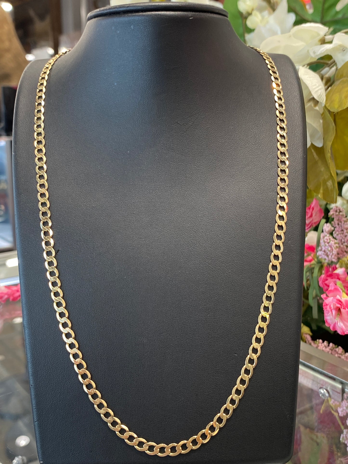 10k Yellow Gold Curb Link Chain