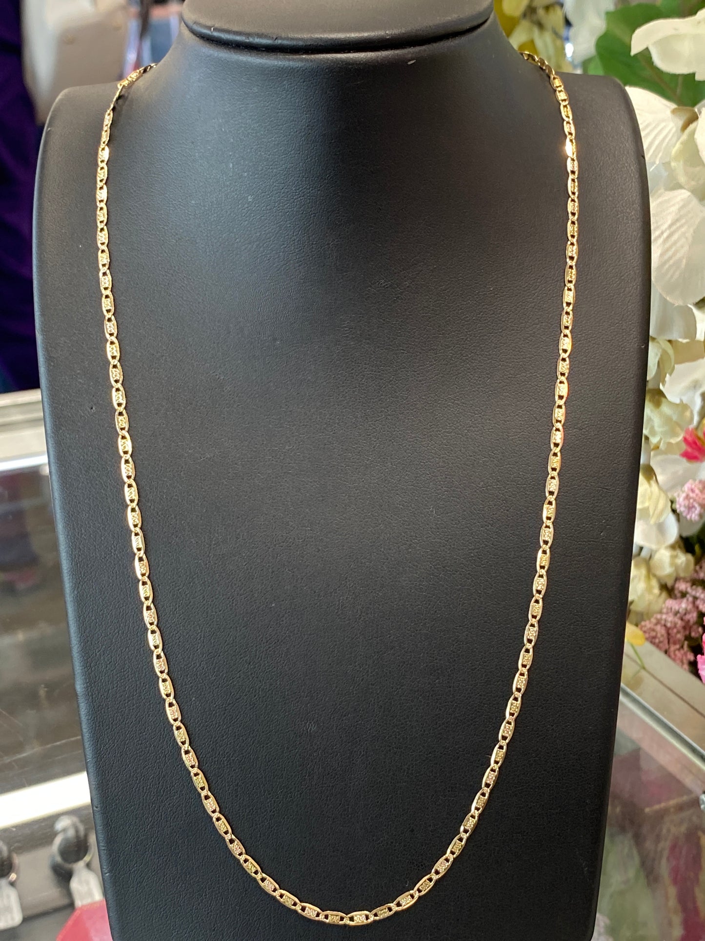 14k Two Tone Gucci Style Chain