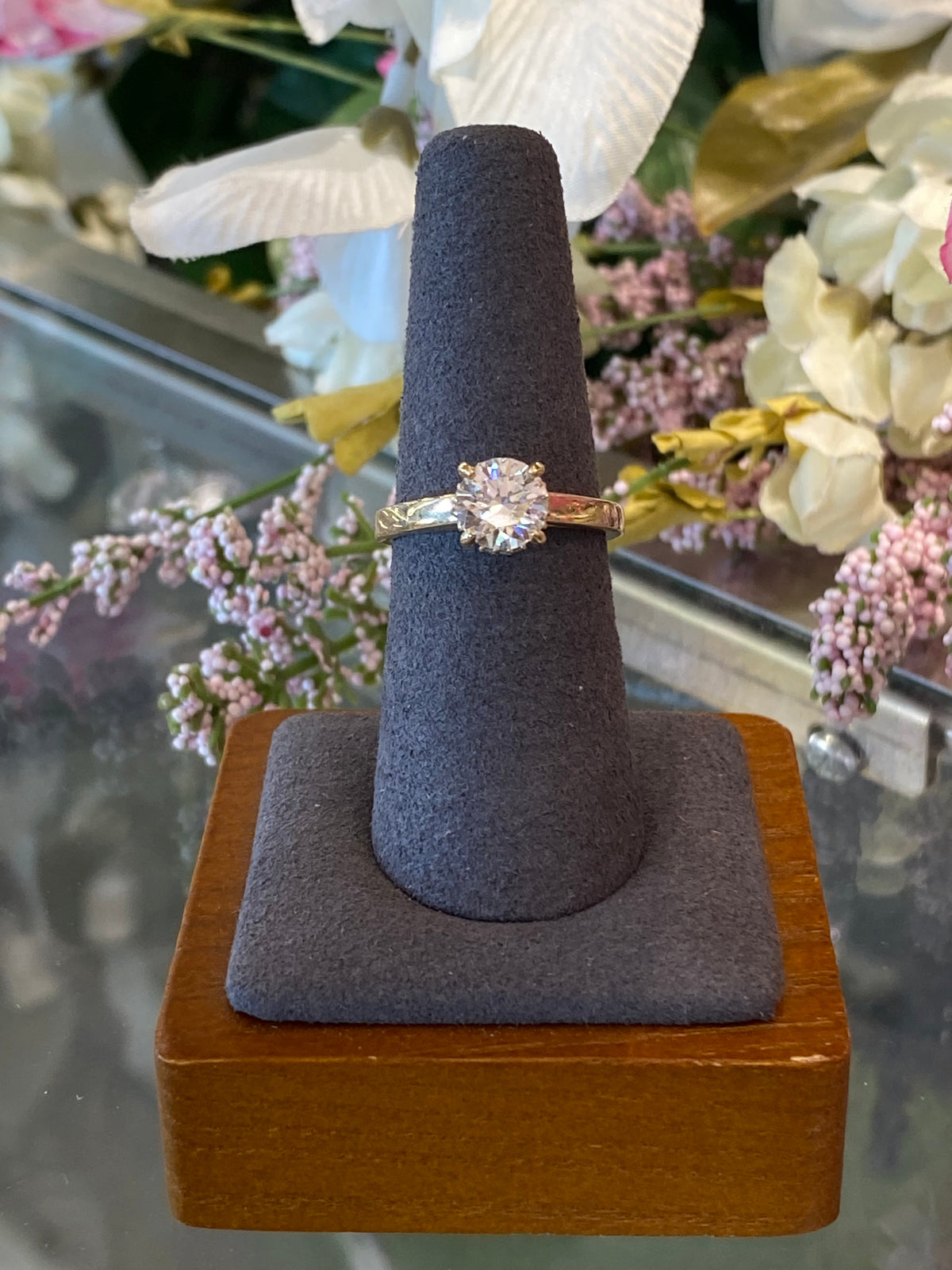 14k Yellow Gold Diamond Engagement Ring