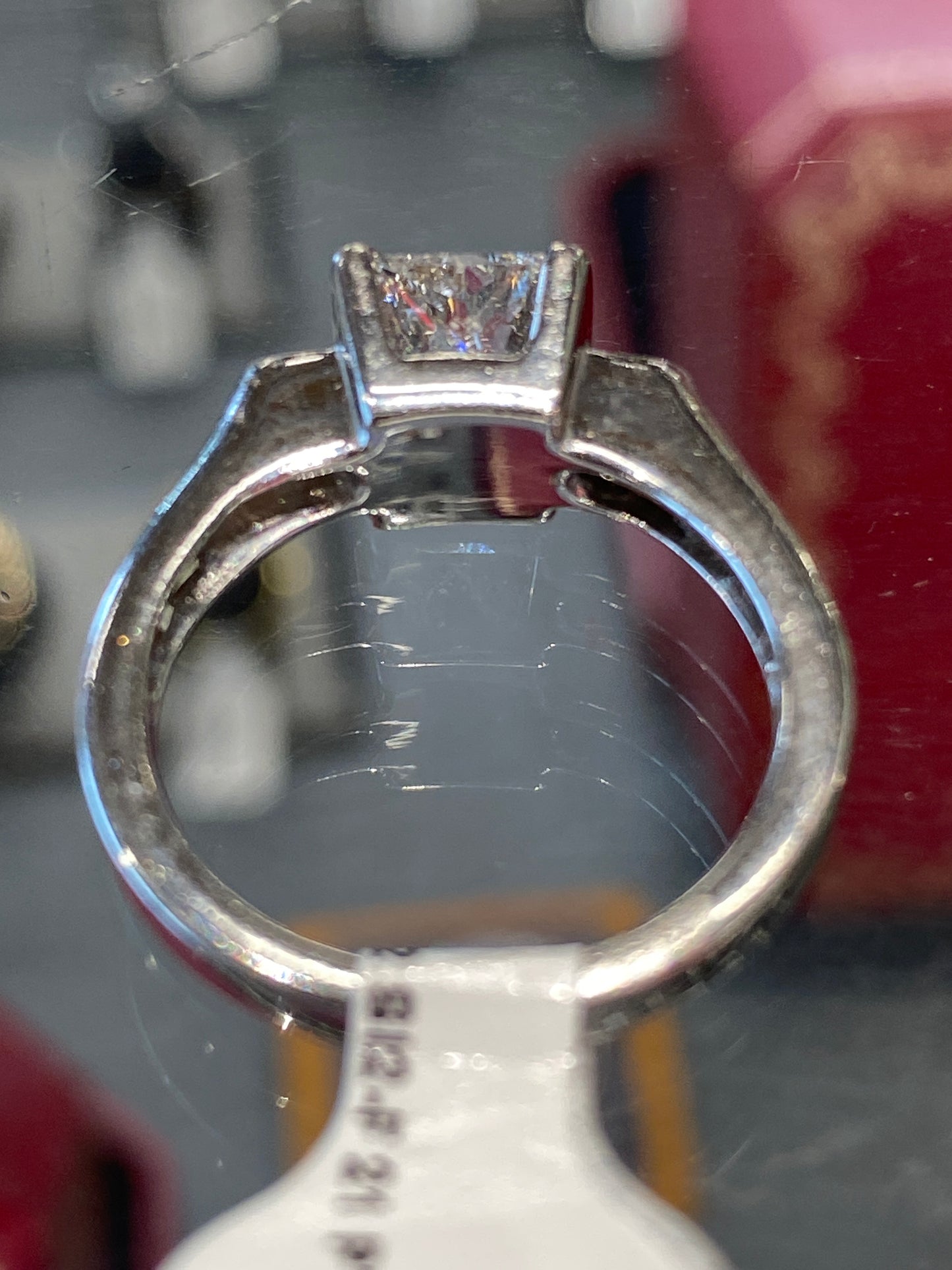 14k White Gold Diamond Engagement Ring