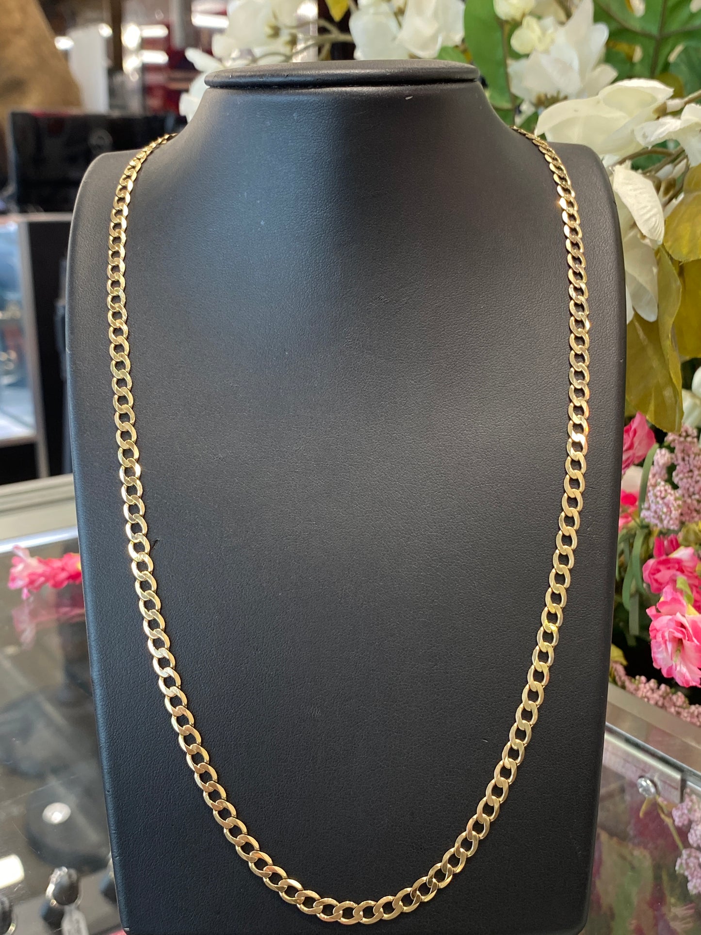 10k Yellow Gold Curb Link Chain