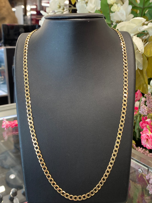 10k Yellow Gold Curb Link Chain