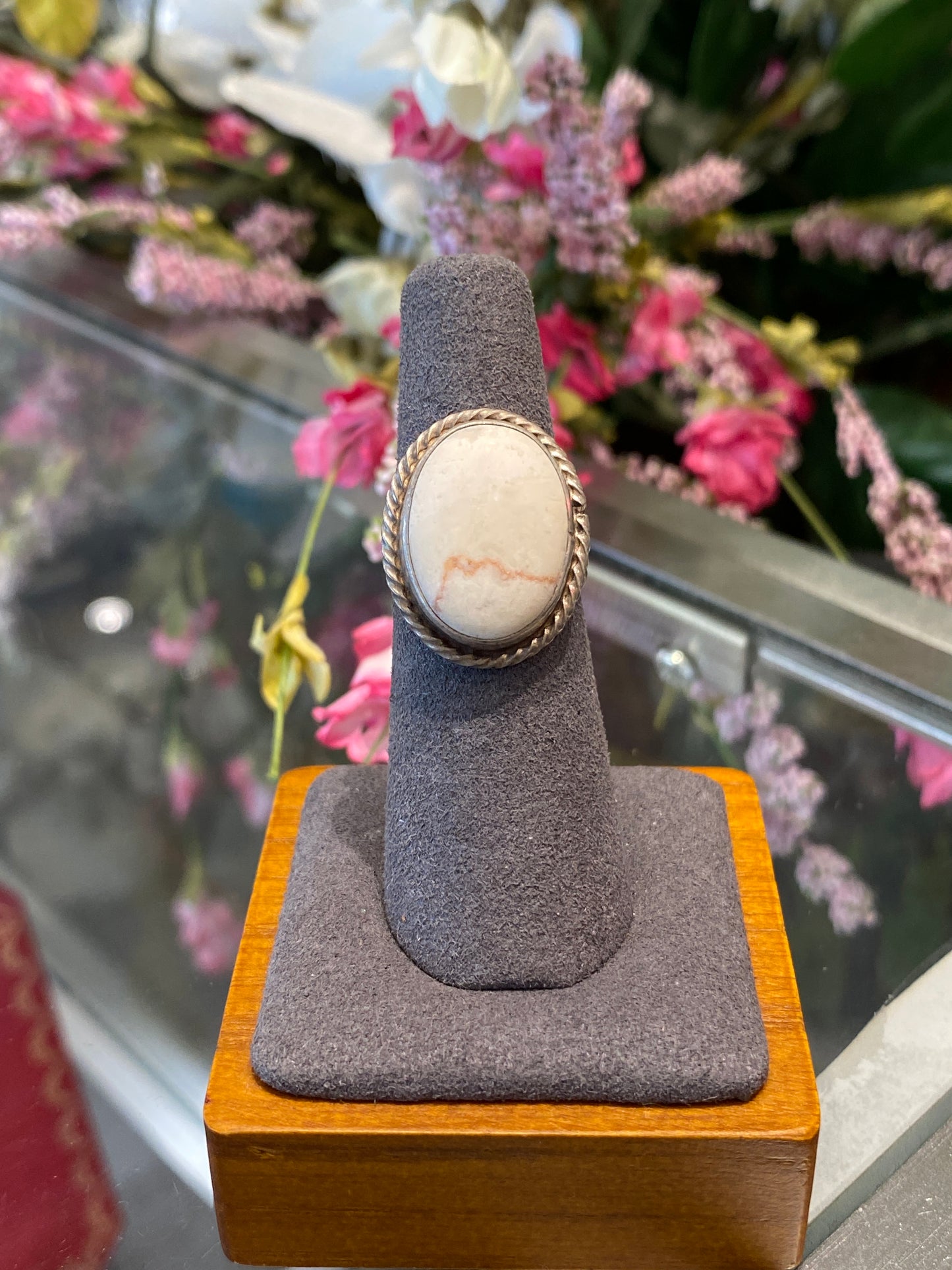 Silver Ring With Colored Stone