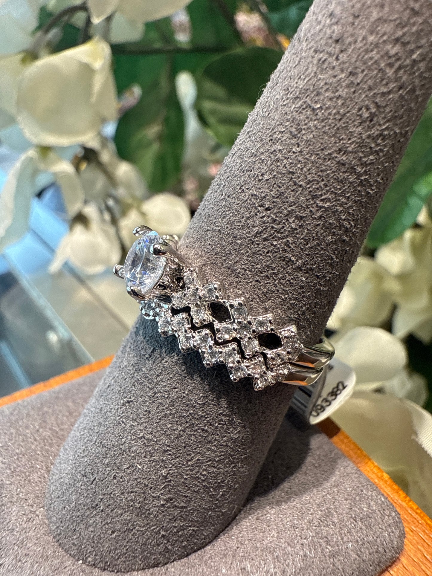 Silver wedding set