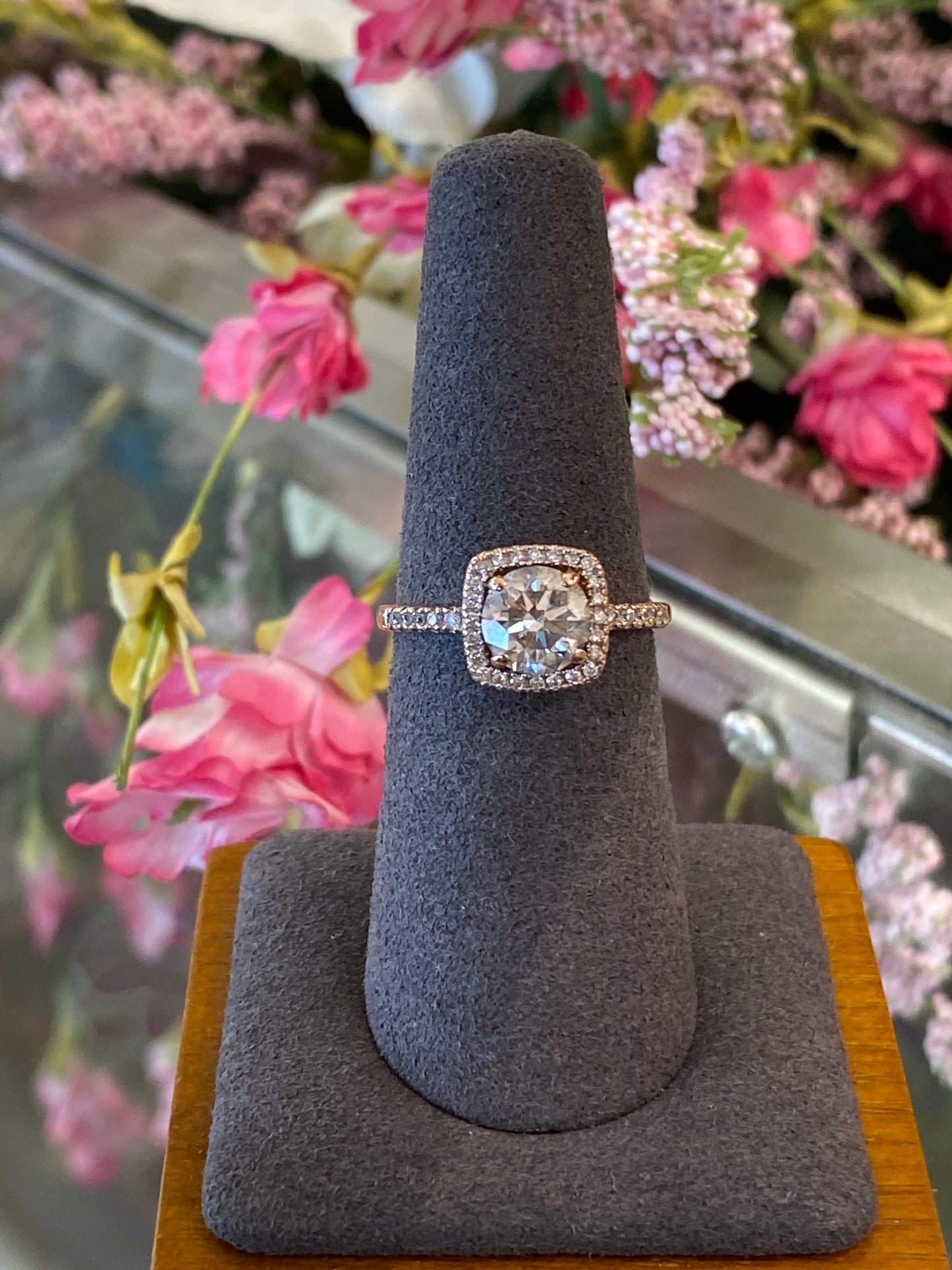 14k Rose Gold Diamond Engagement Ring