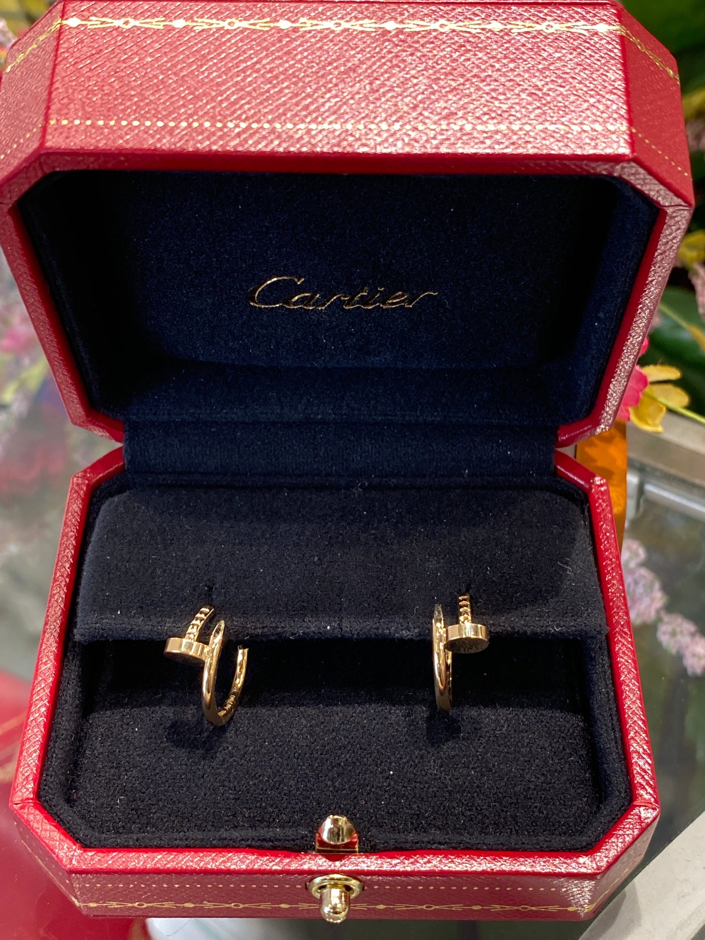 18k Cartier Earrings With Box