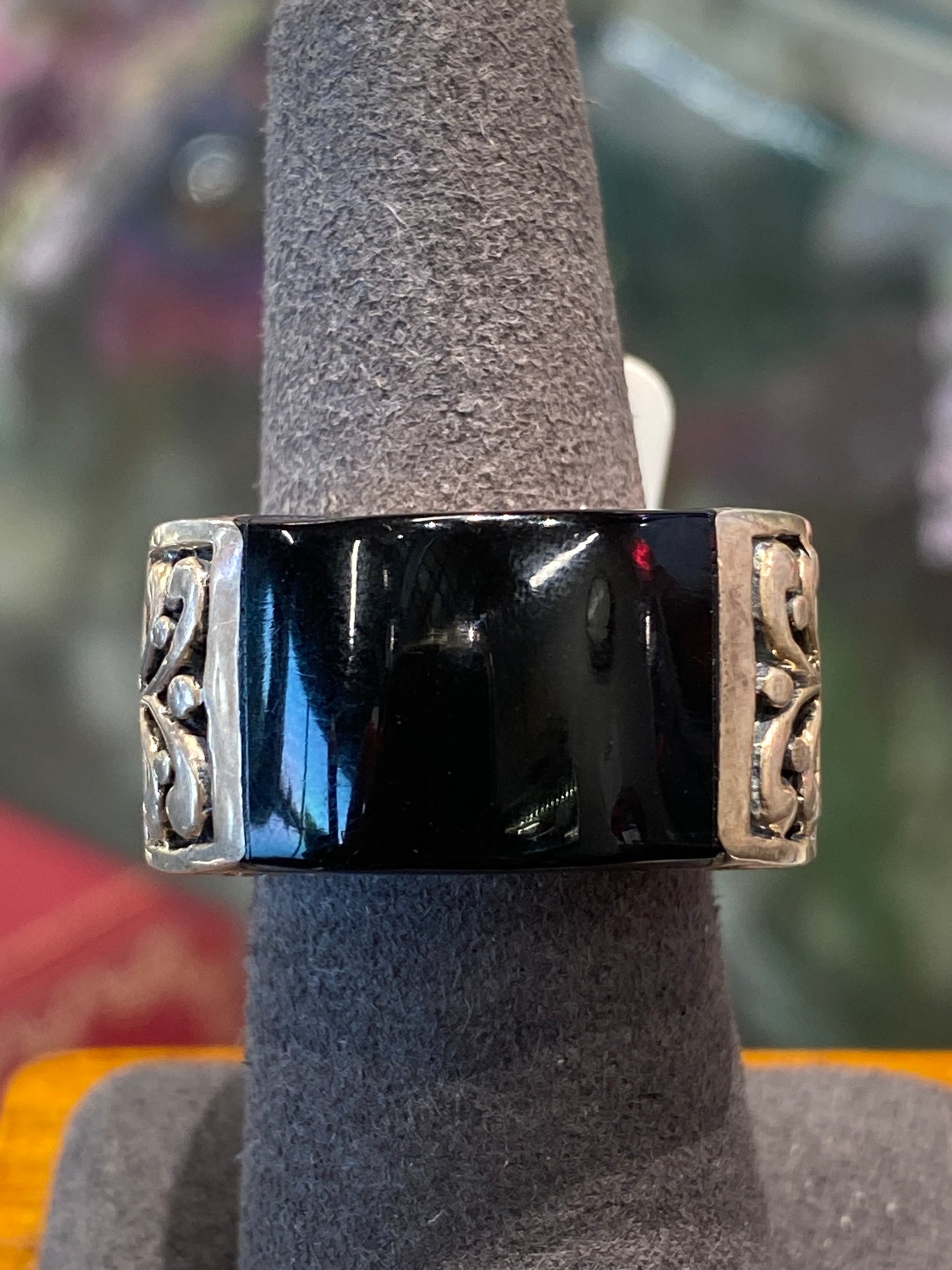 Silver Ring With Colored Stone