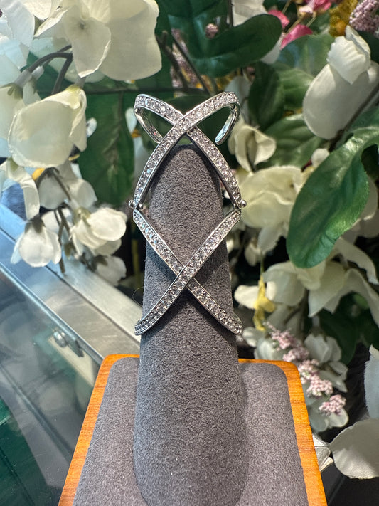 Silver knuckle ring