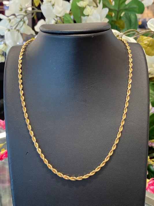 14k Yellow Gold Rope Chain