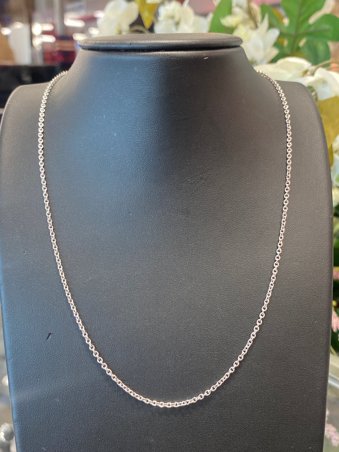 14k White Gold Link Chain