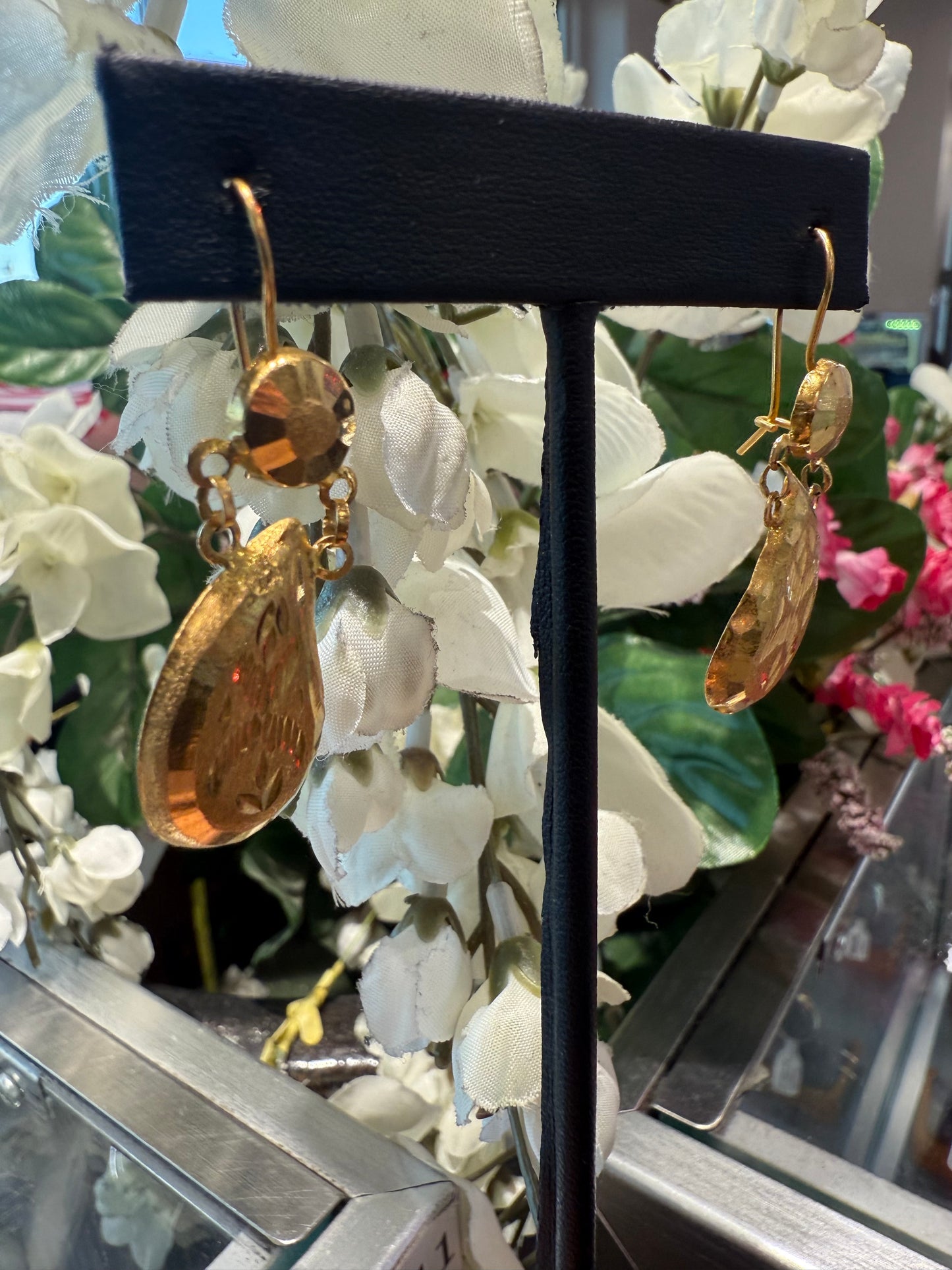 Gold earrings