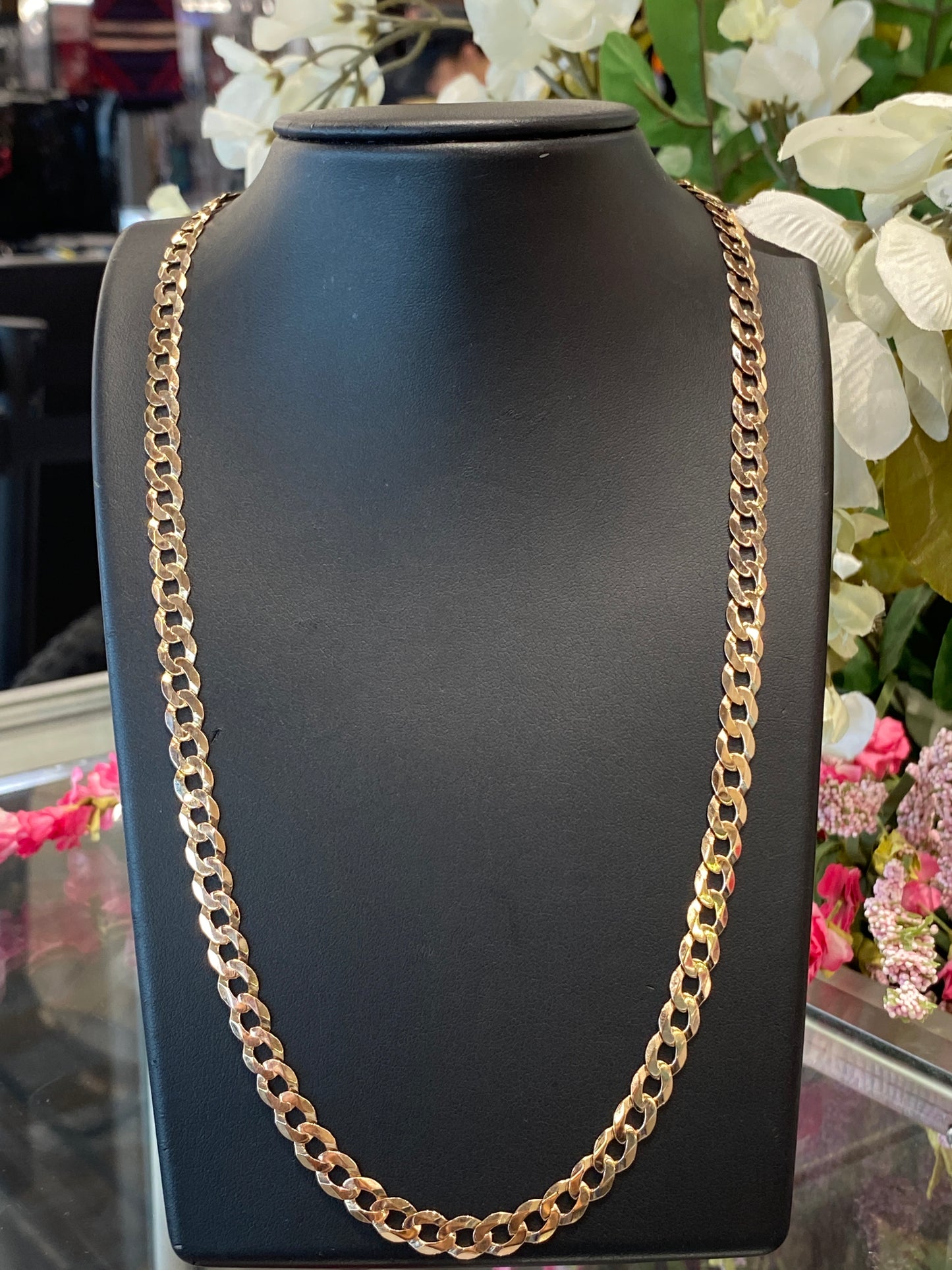 10k Rose Gold Curb Chain