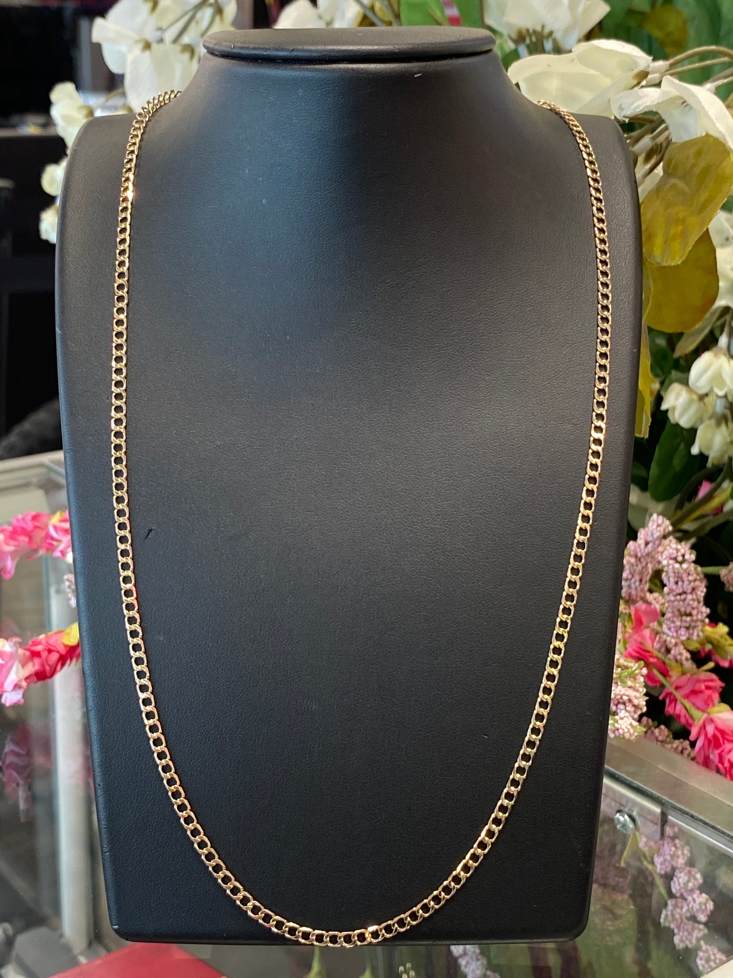 14k Yellow Gold Curb Link Chain