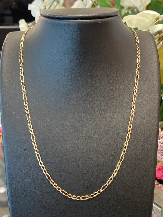 14k Yellow Gold Fígaro Chain