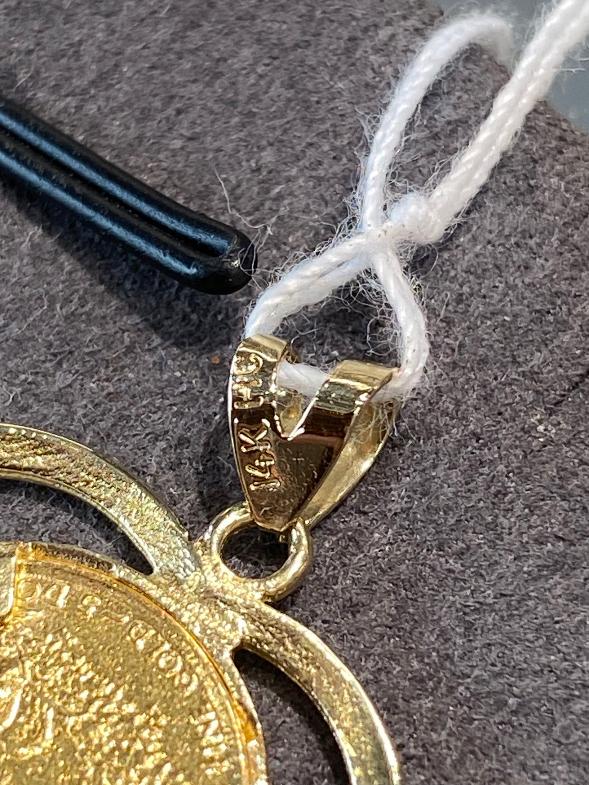 14k Yellow Heart Pendant With Coin