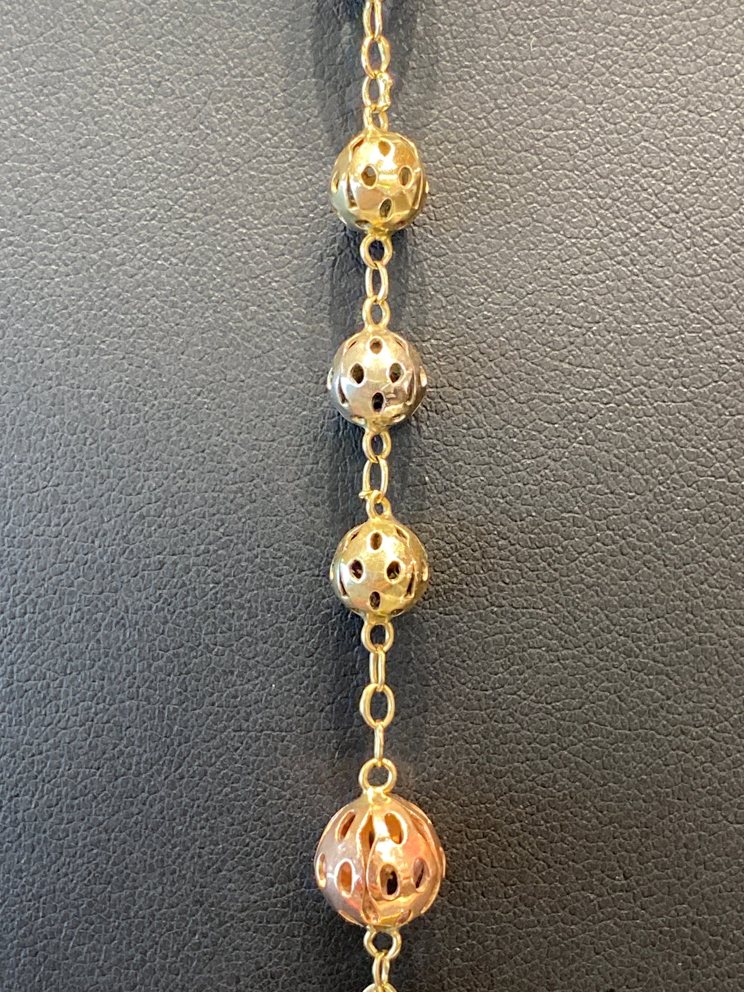 14k Tri Gold Rosary