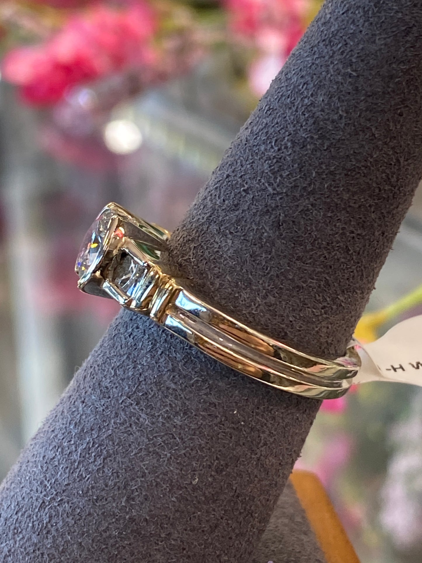 14k Two Tone Diamond Engagement Ring