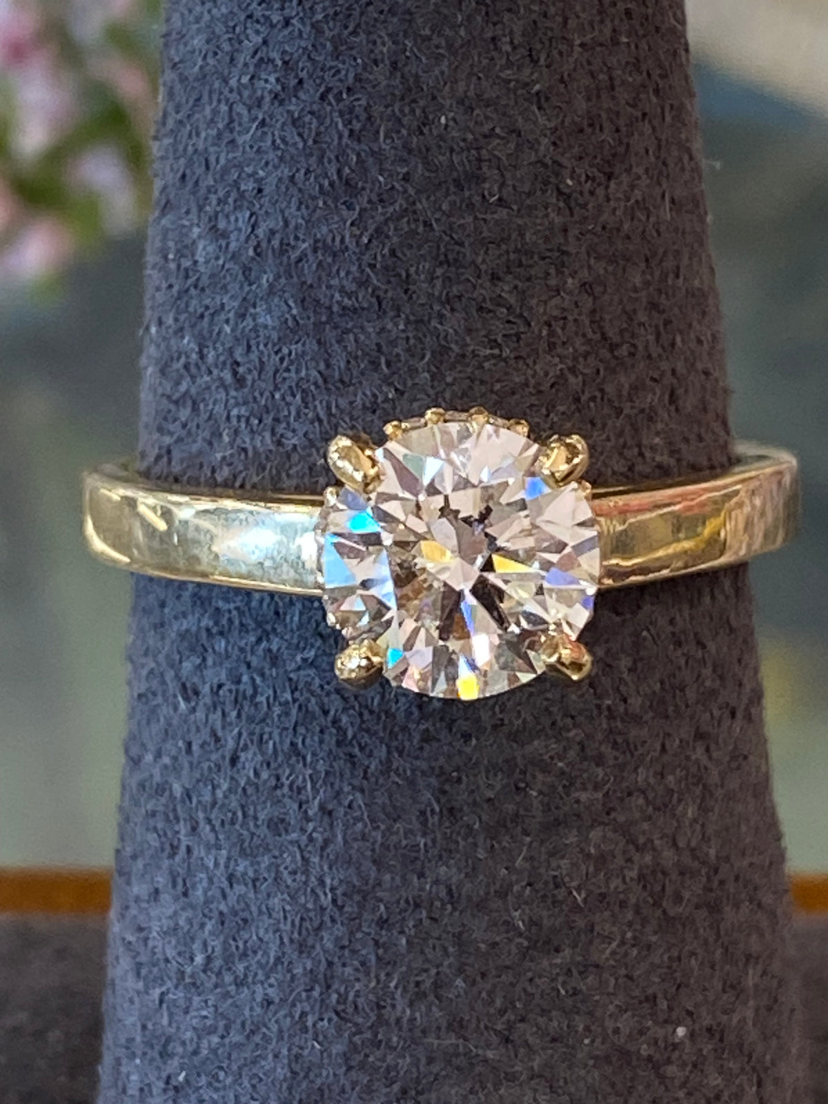 14k Yellow Gold Diamond Engagement Ring