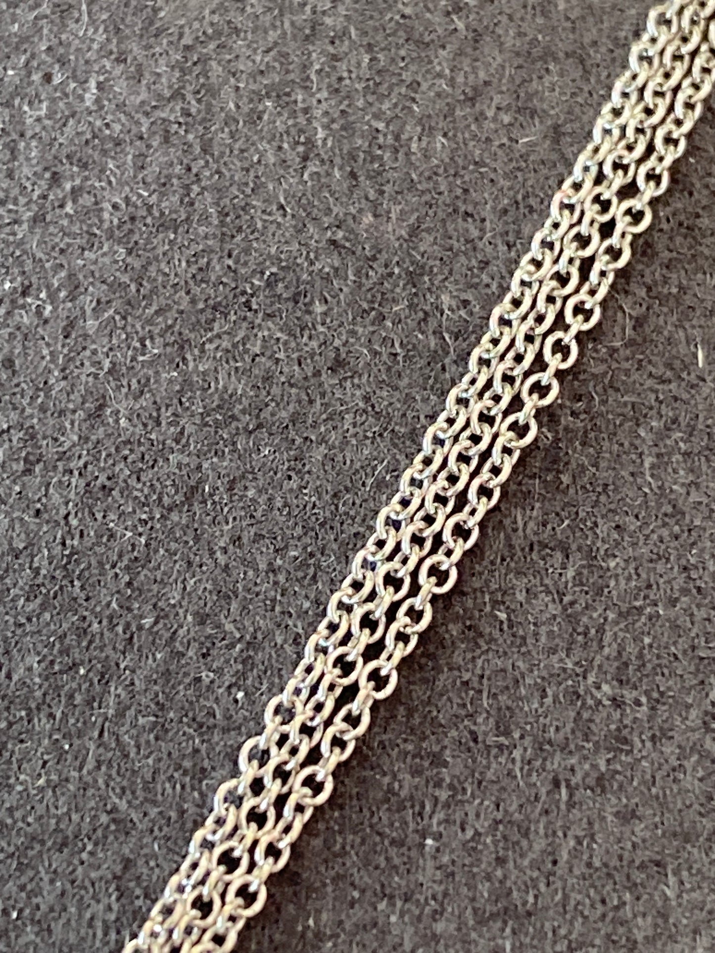 18k White Gold Chain With A Pink Tourmaline & Diamonds