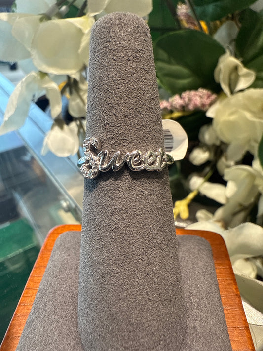 Silver sweet ring
