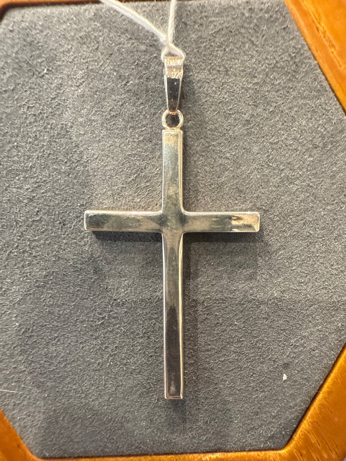Silver cross charm