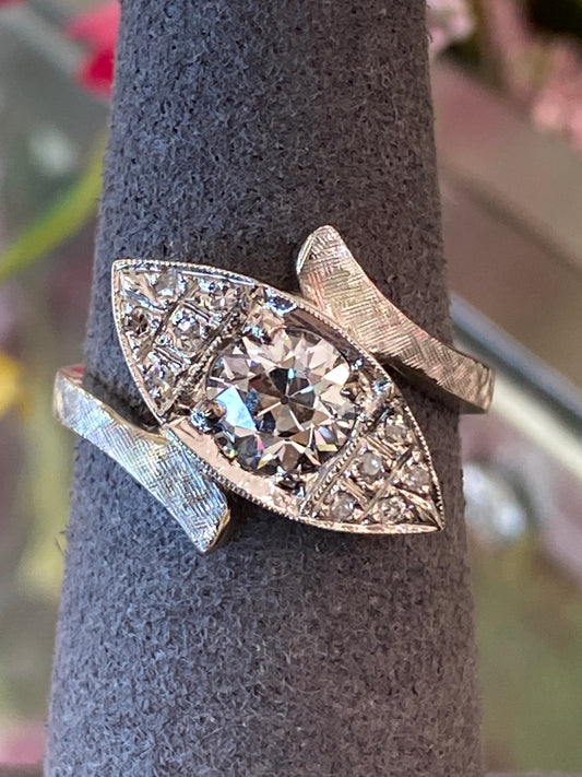 14k White Gold Diamond Ring