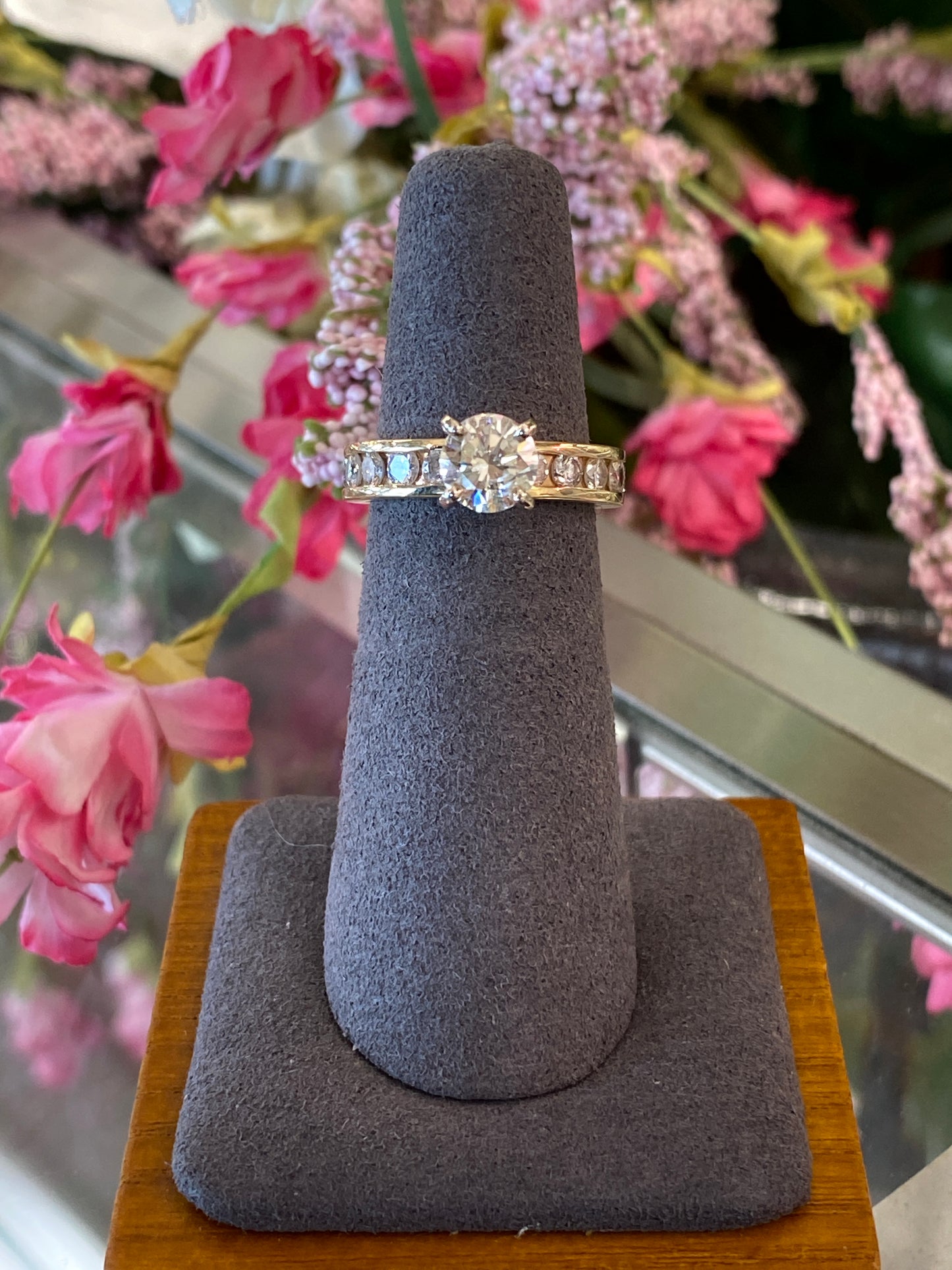 14k Yellow Gold Diamond Engagement Ring