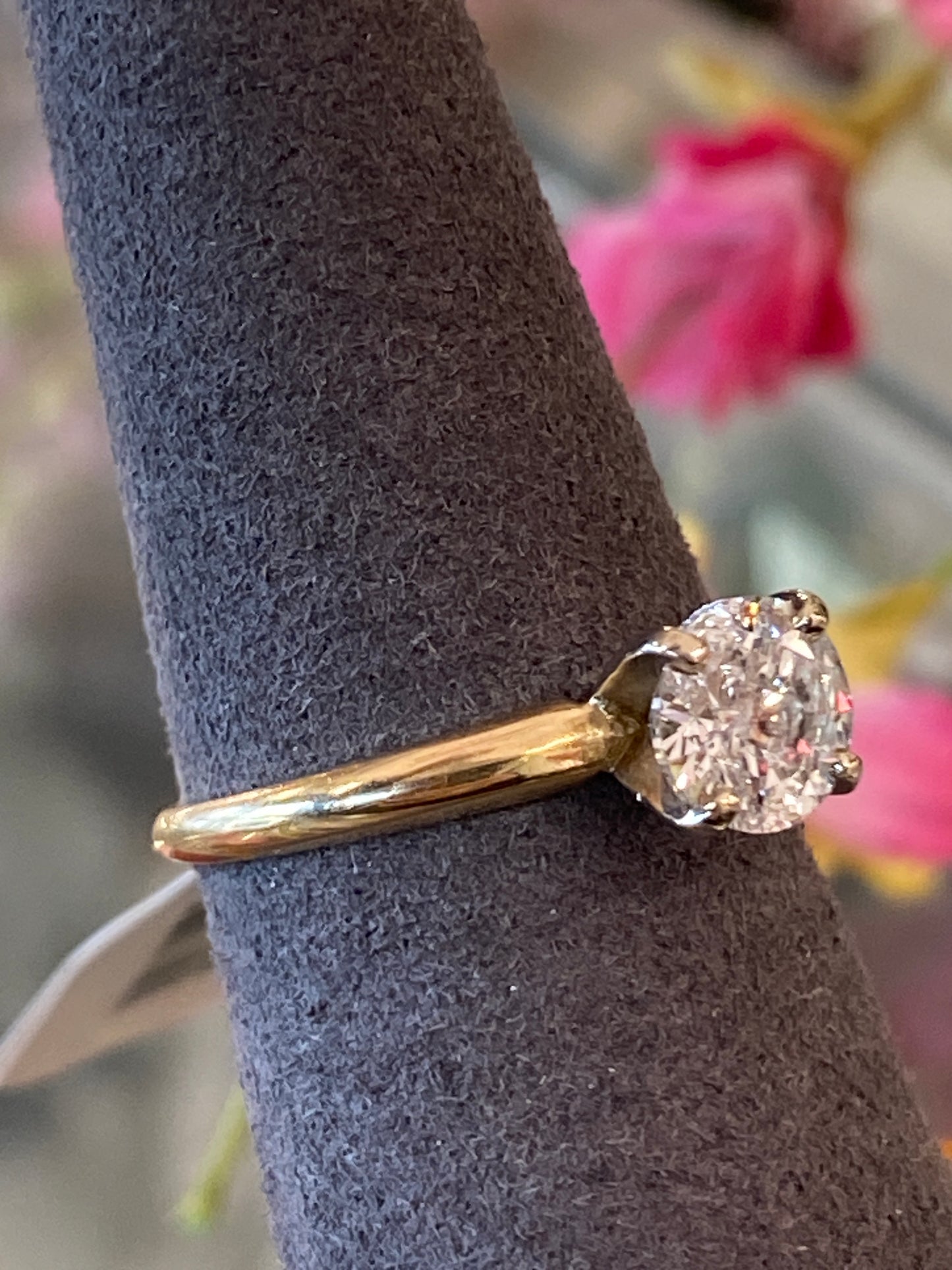 14k Yellow Gold Diamond Engagement Ring