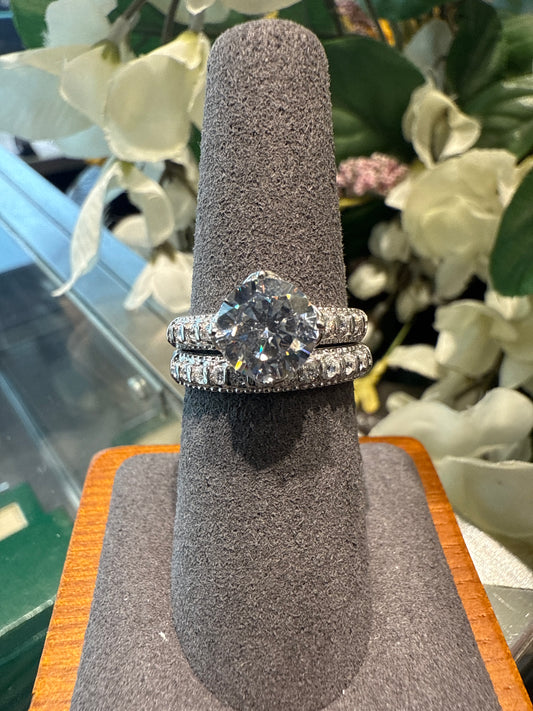 Silver wedding set