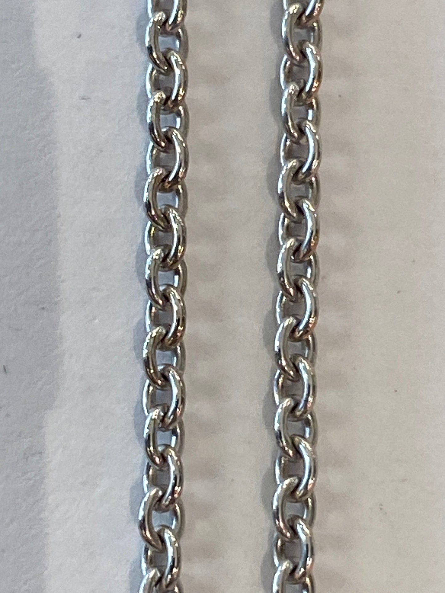 14k White Gold Link Chain