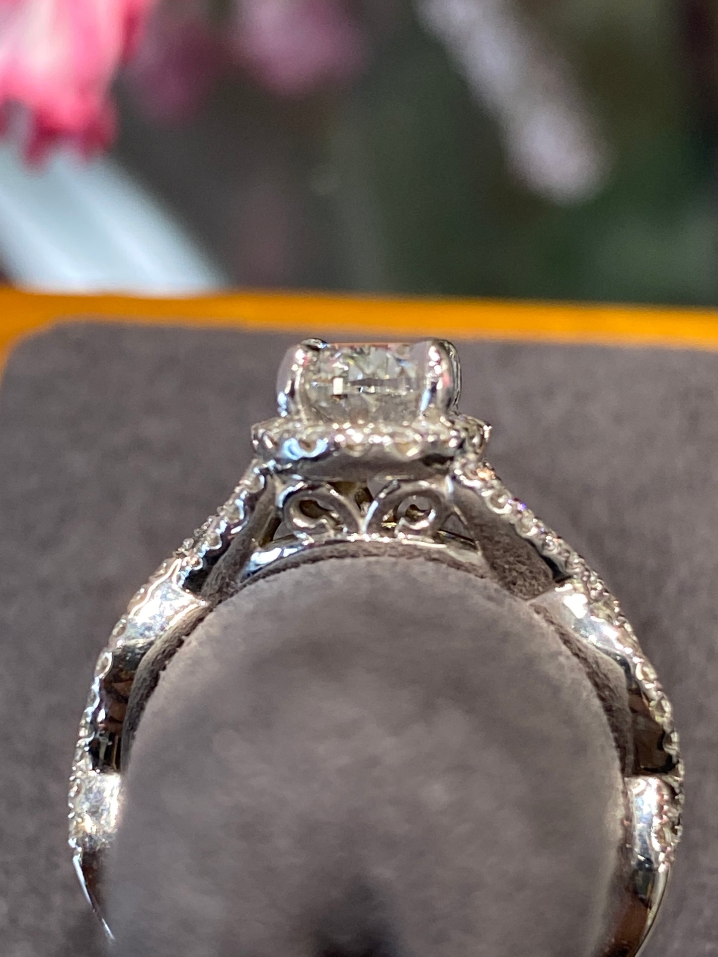 14k White Gold Diamond Engagement Ring