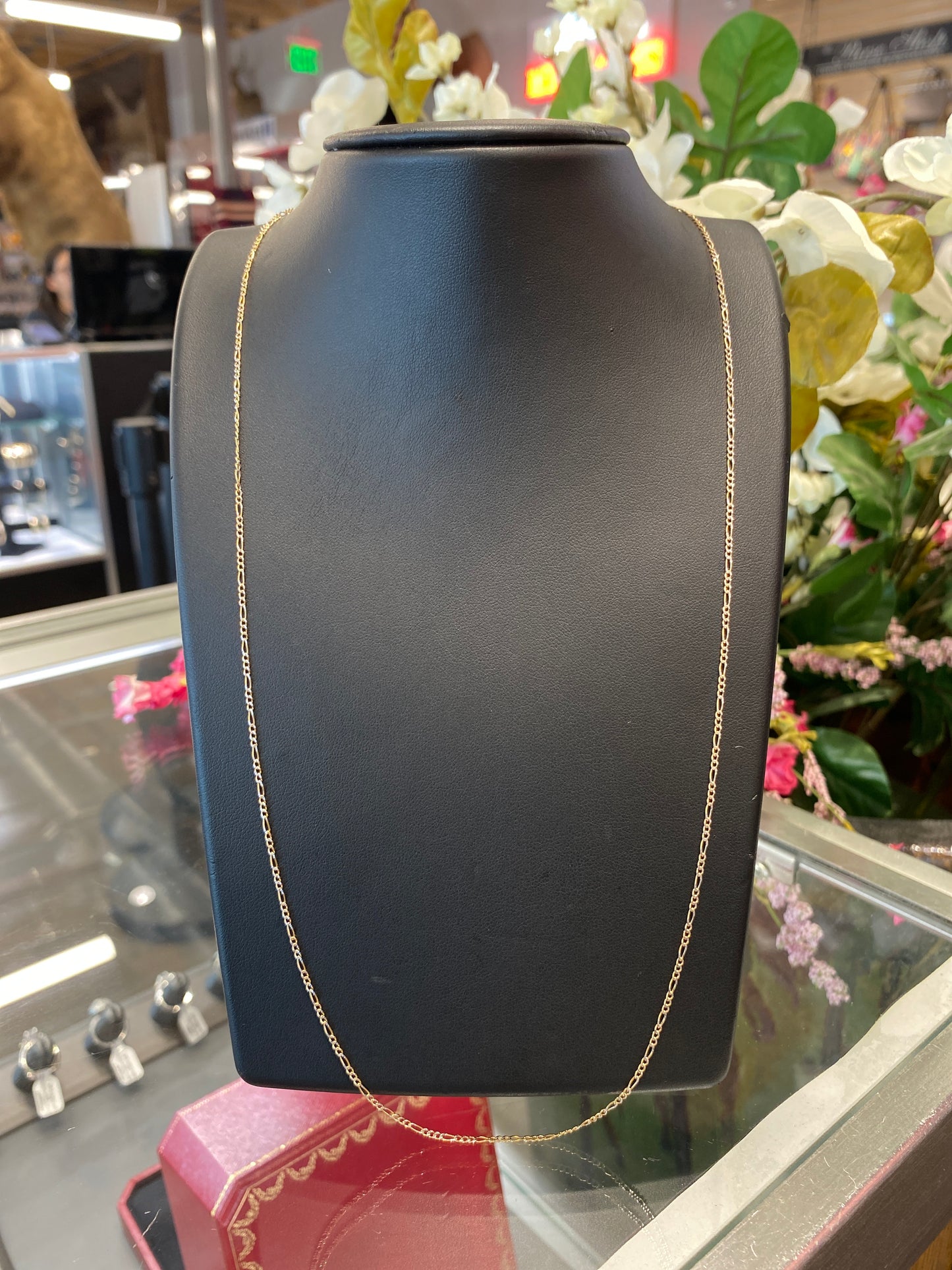 14K Two Tone Fígaro Chain