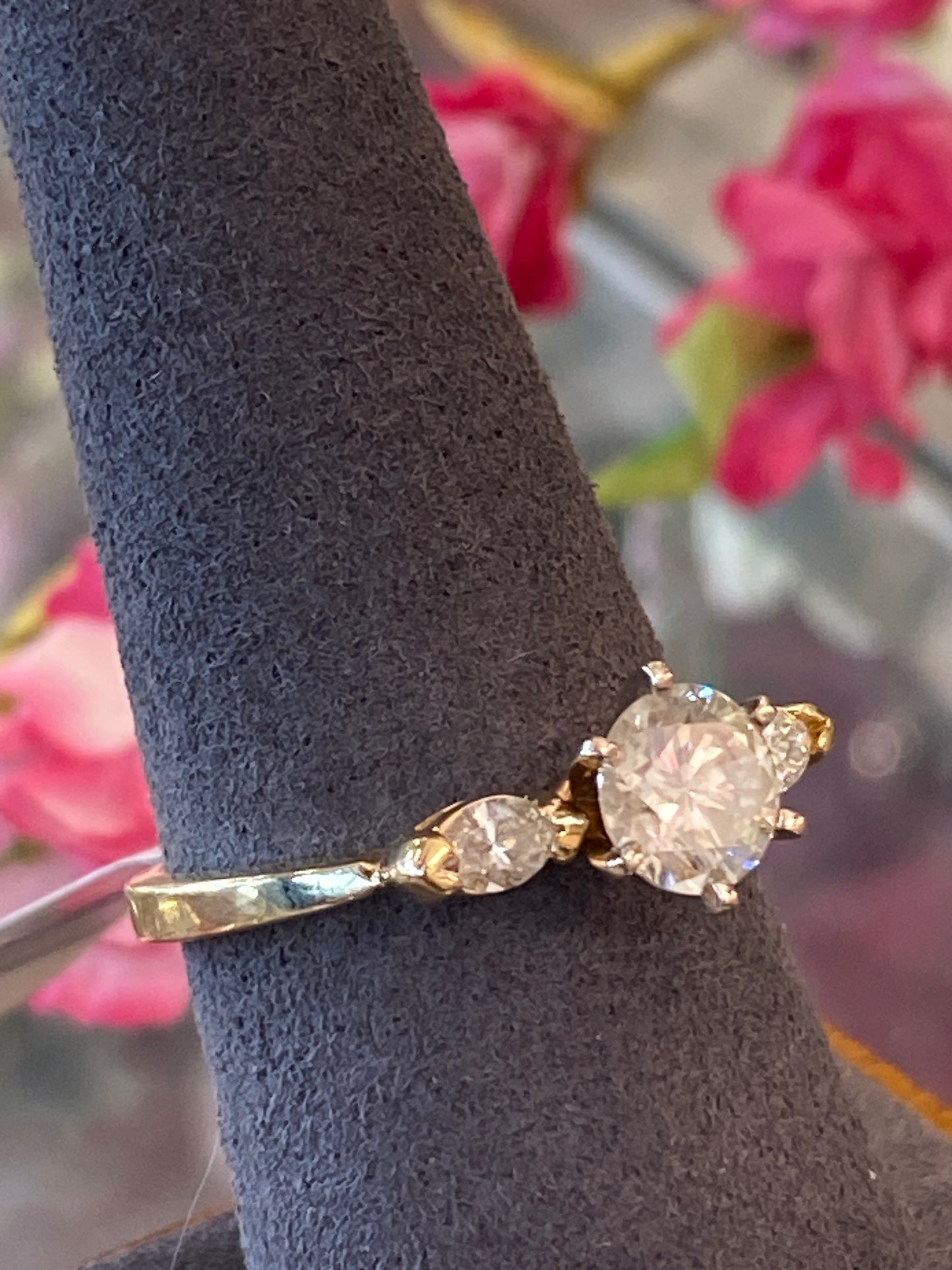 14k Yellow Gold Diamond Engagement Ring