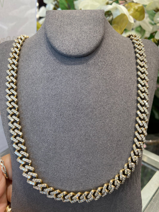 10k Yellow Gold Diamond Chain