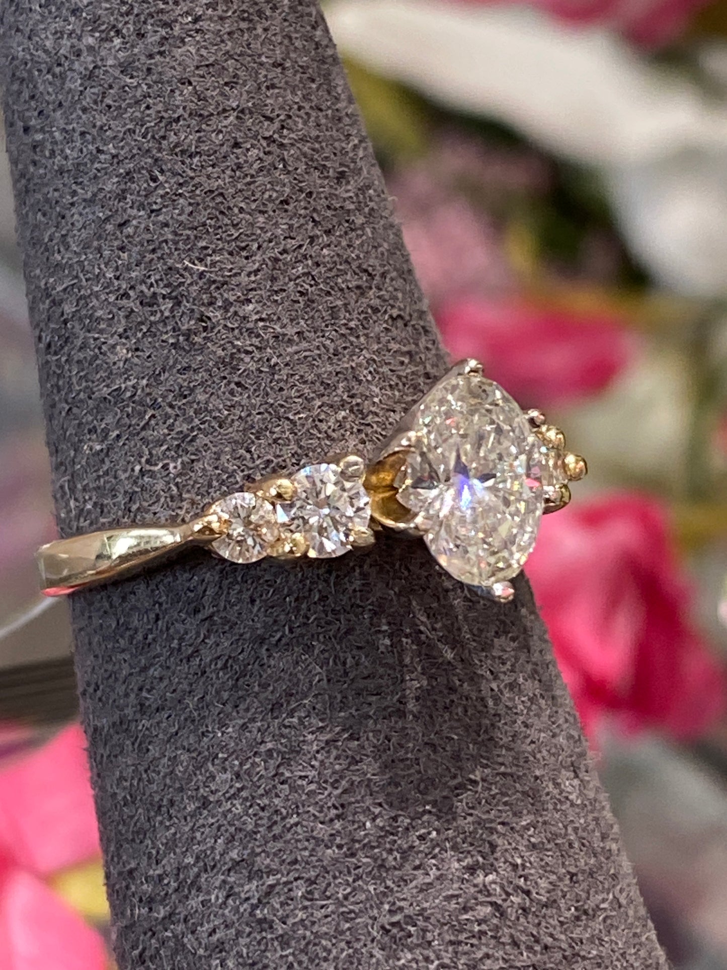 14k Yellow Gold Diamond Engagement Ring