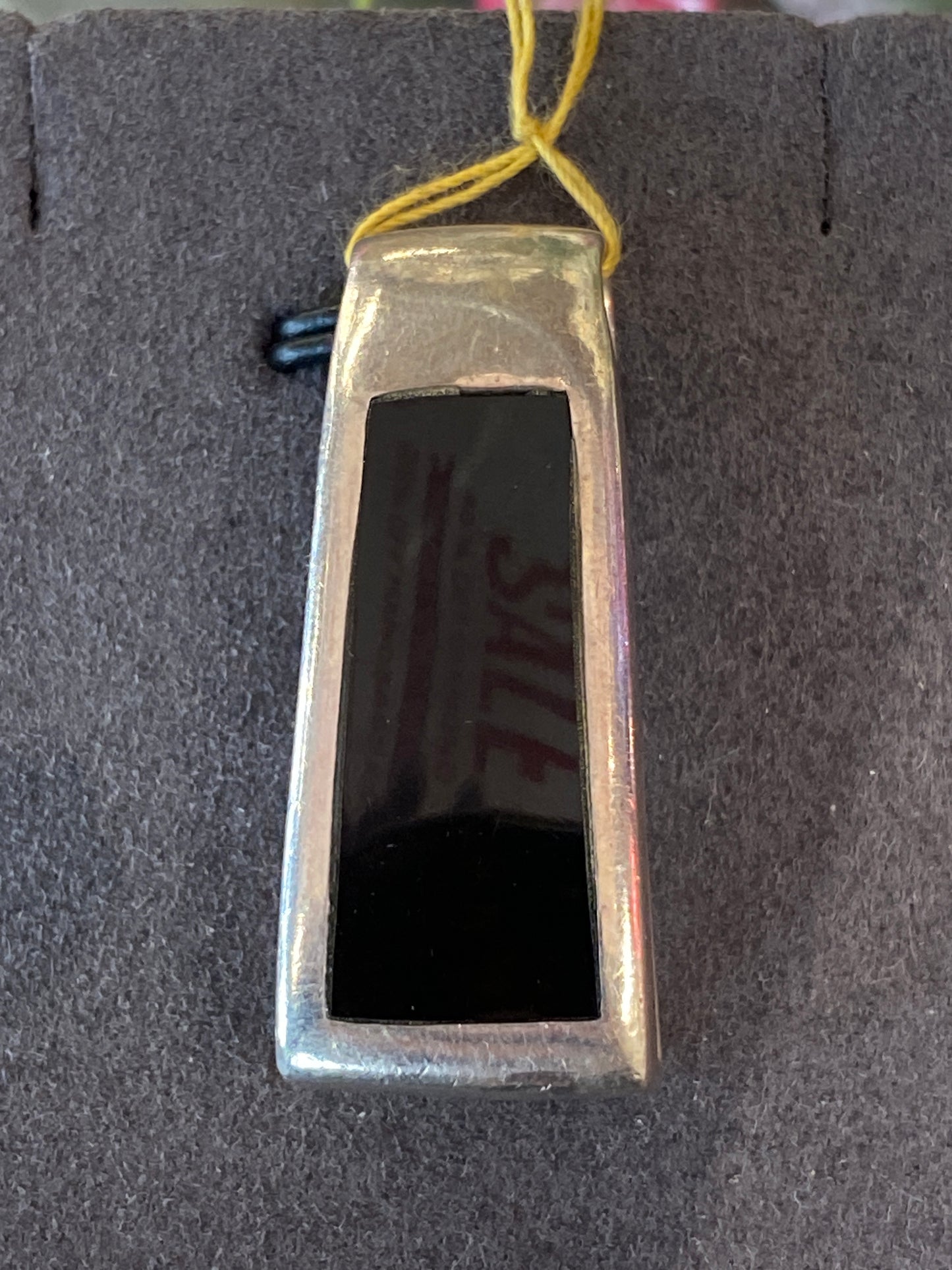 Silver Charm With Colored Stone