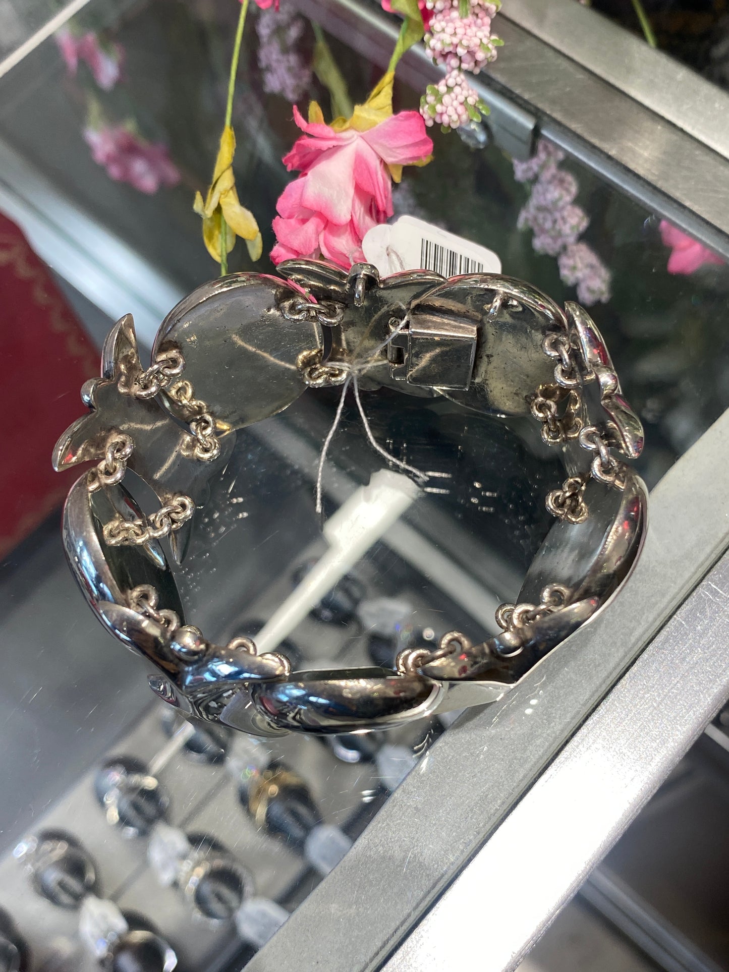 Silver Bracelet With Colored Stones