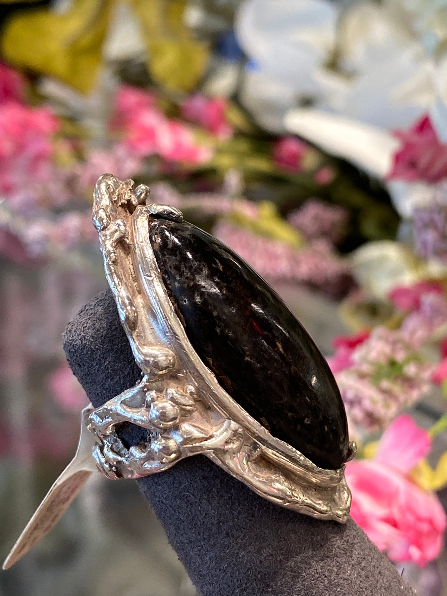 Silver Ring With Colored Stone
