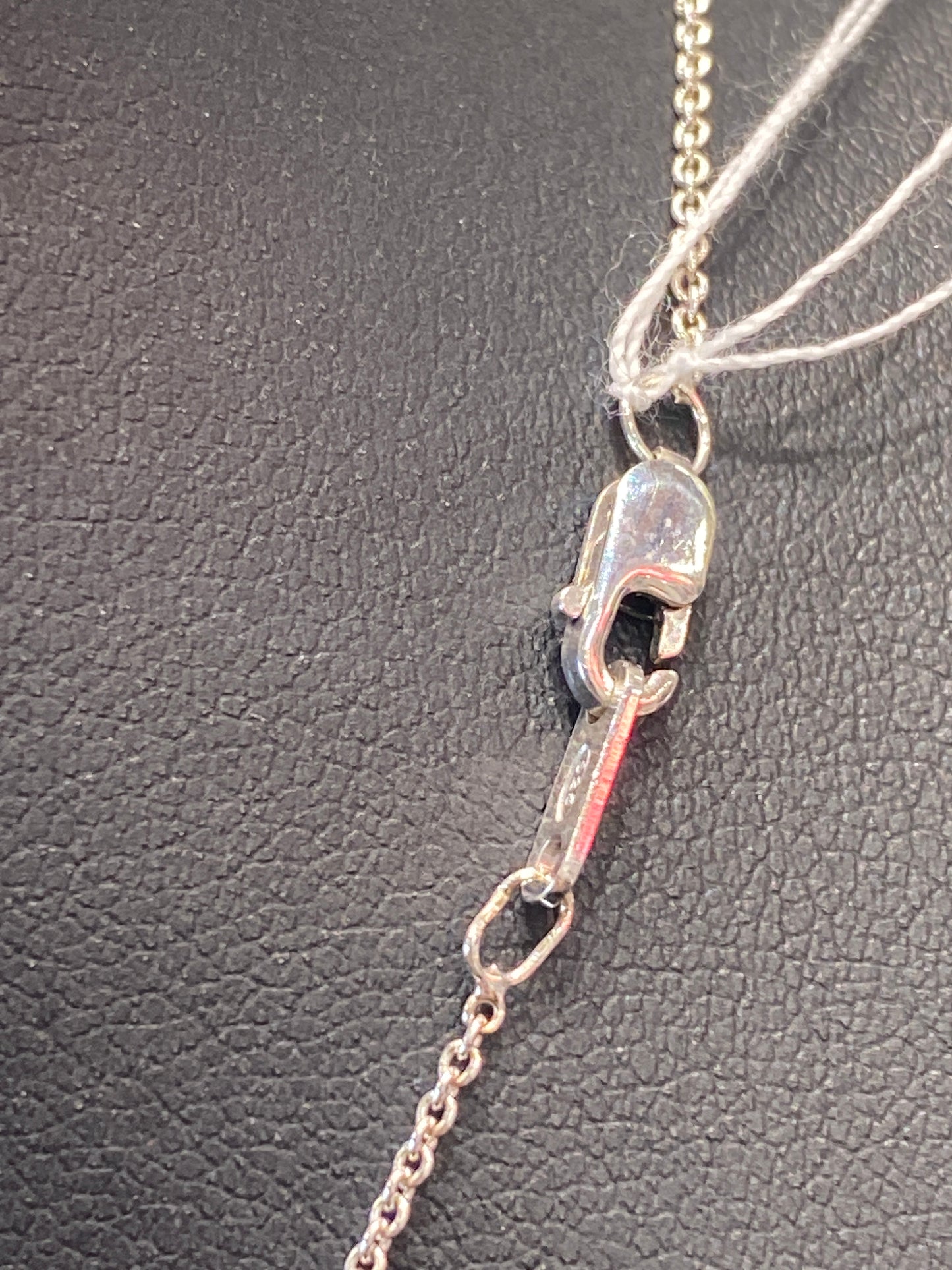 Silver Chain W/Diamond Pendant
