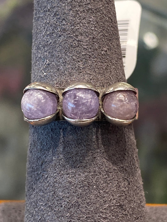 Silver Ring With Colored Stones