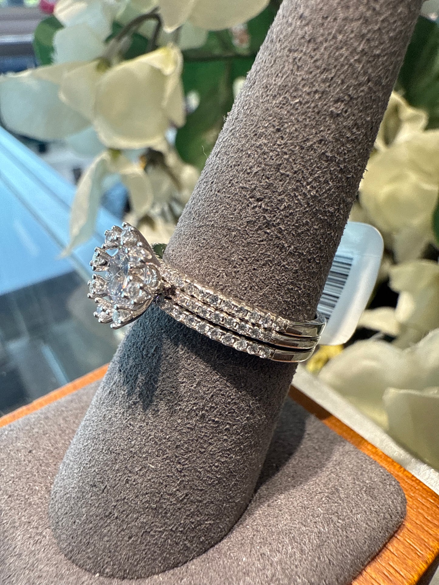 Silver wedding set