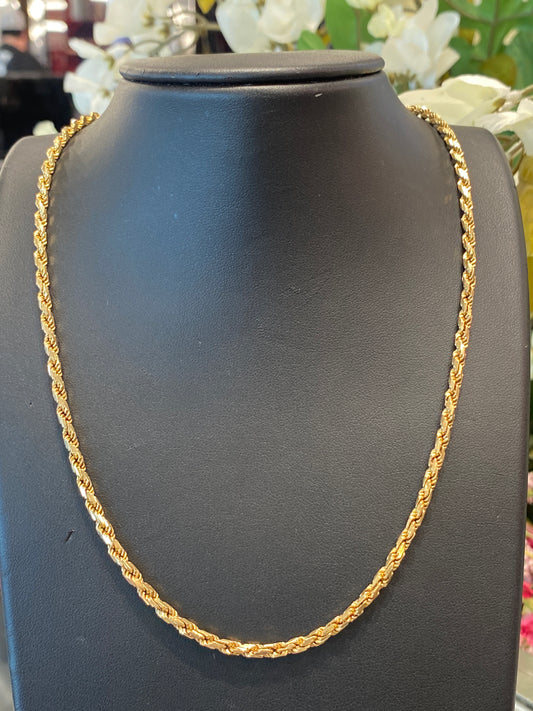 14k Yellow Gold Rope Chain