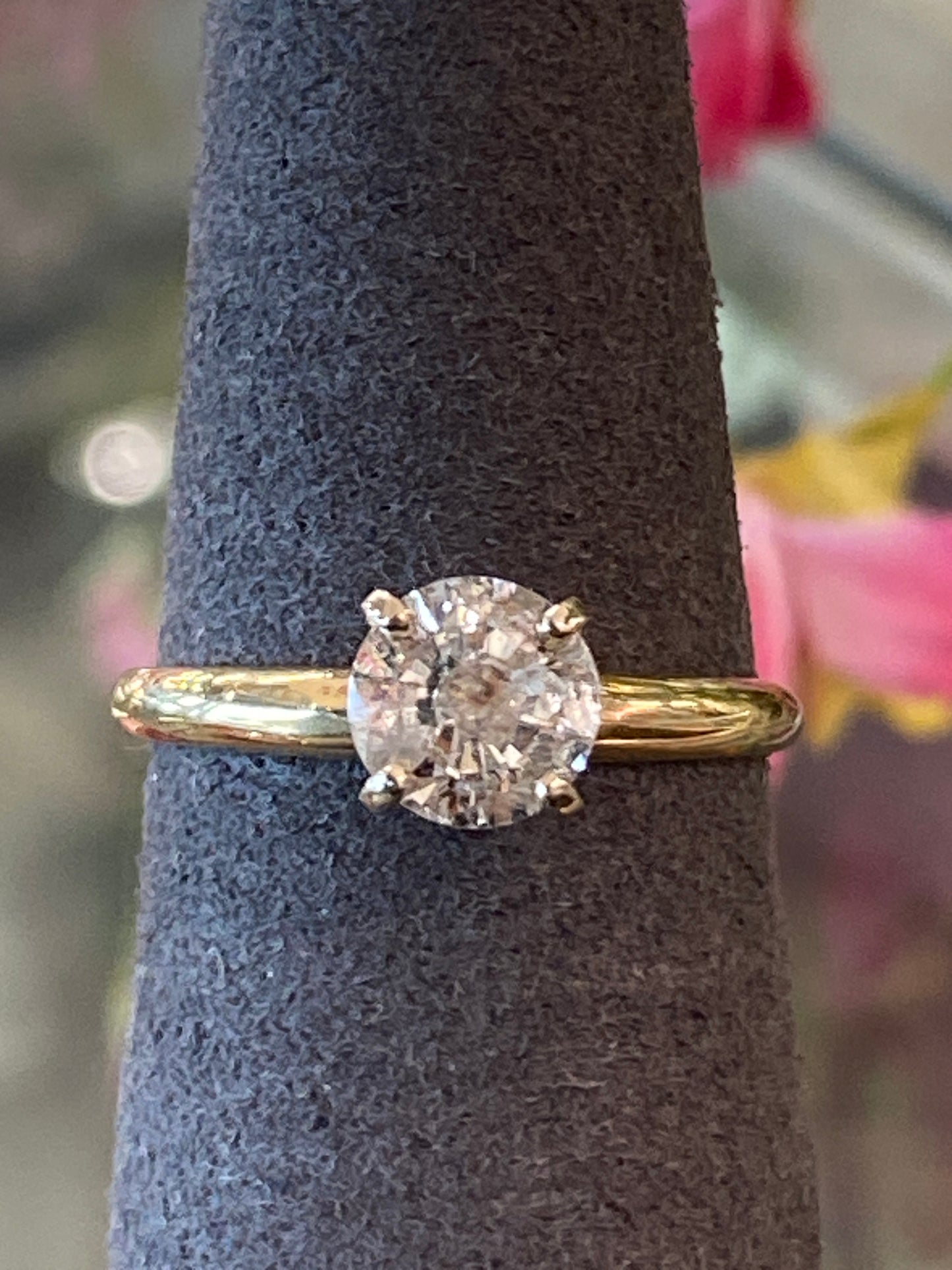 14k Yellow Gold Diamond Engagement Ring
