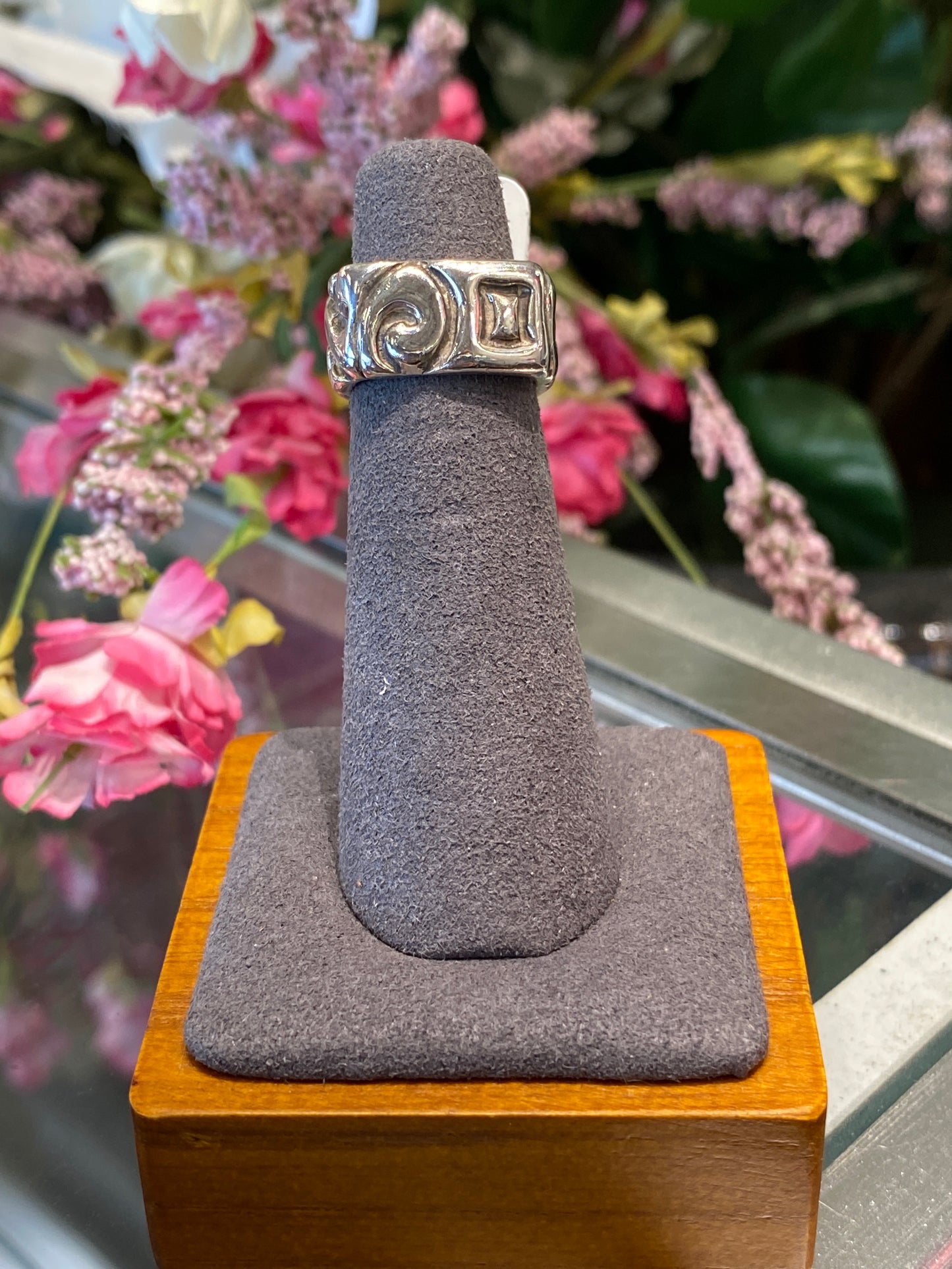 Silver Square Design Ring