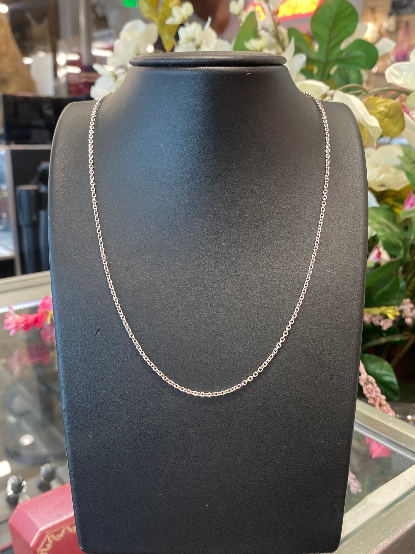 14k White Gold Link Chain