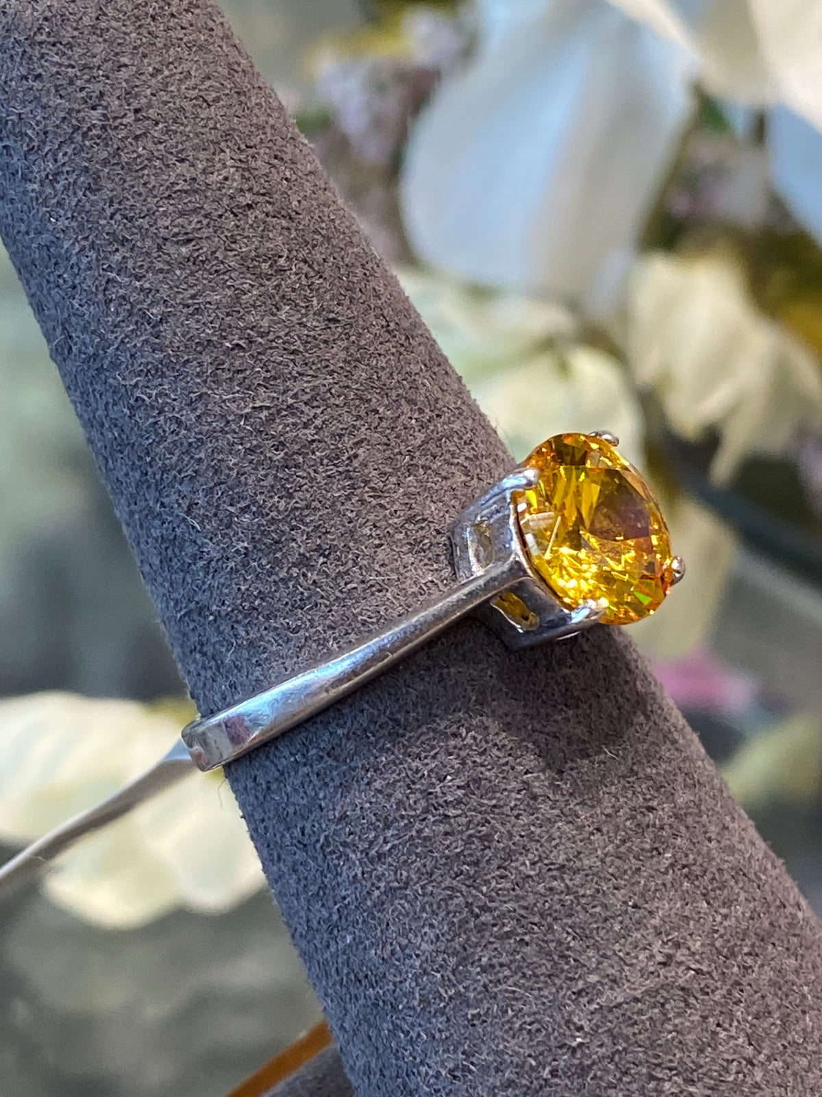 925 Silver Ring With Colored Stone