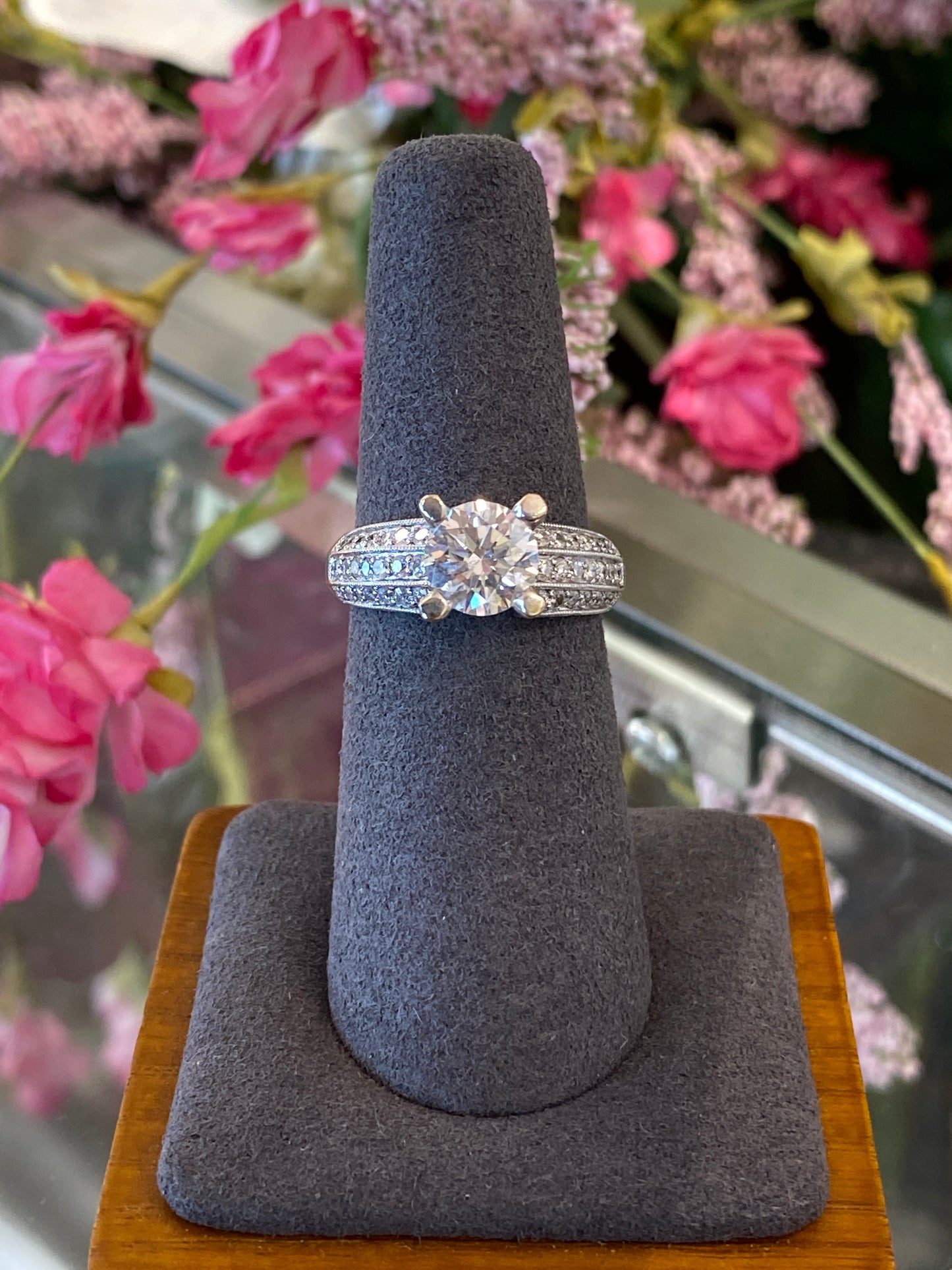 14k White Gold Diamond Engagement Ring
