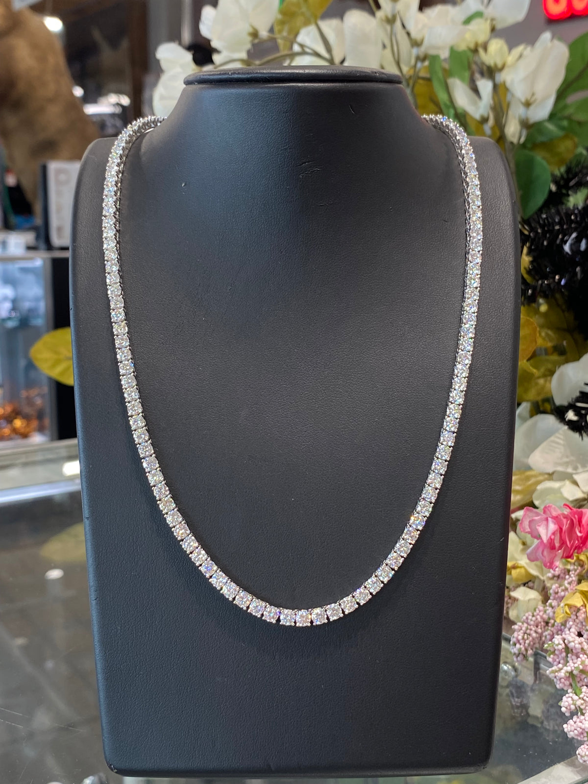 925 Silver Moissanite Necklaces