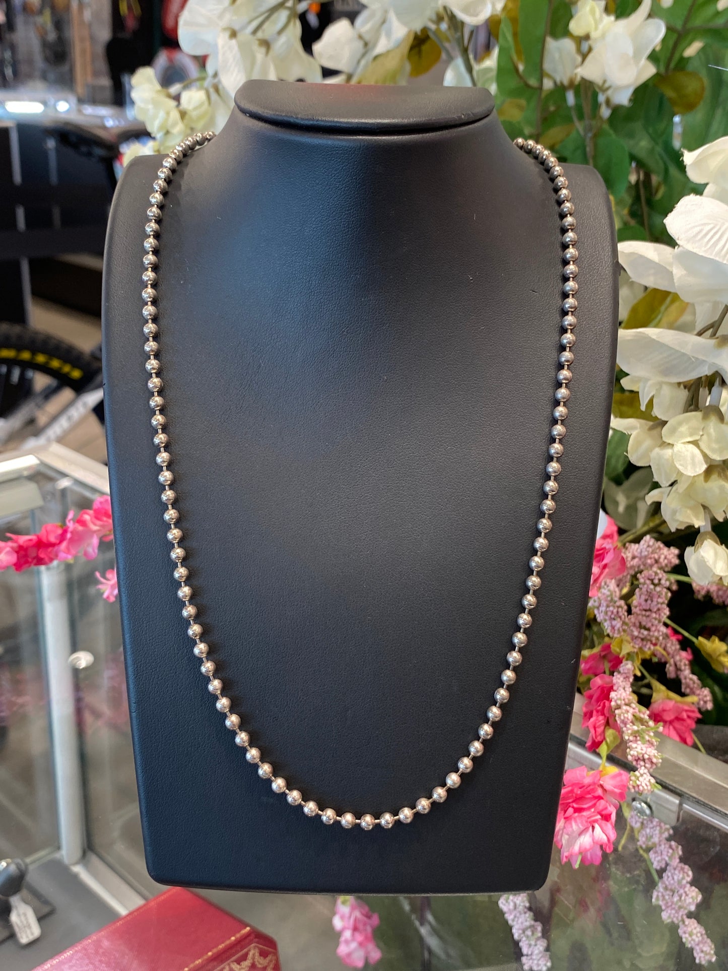 Silver Beaded Chain