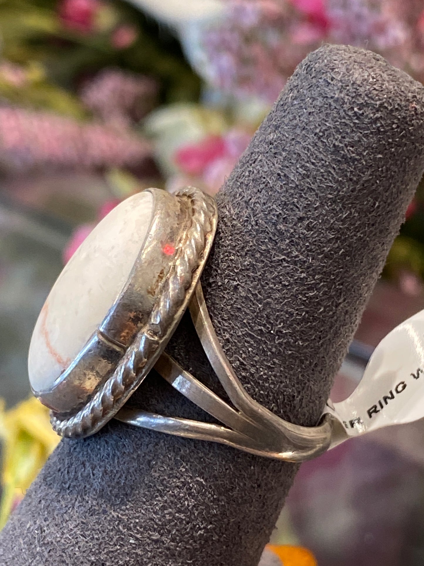 Silver Ring With Colored Stone